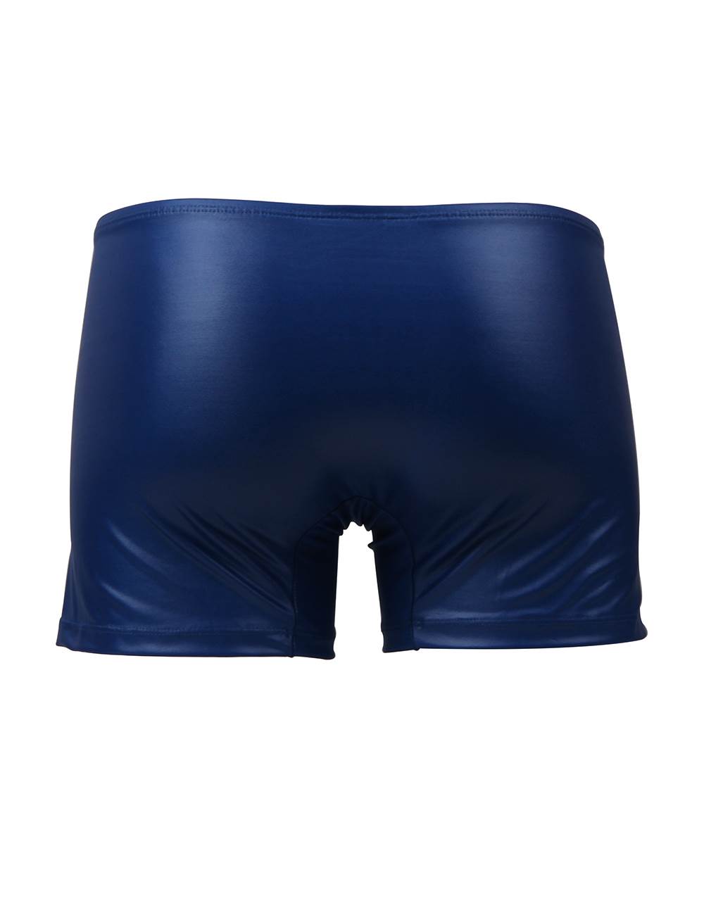 JCSTK - Mens Wetlook OY-MP069 Boxer Shorts with Zipper Pouch Front Blue