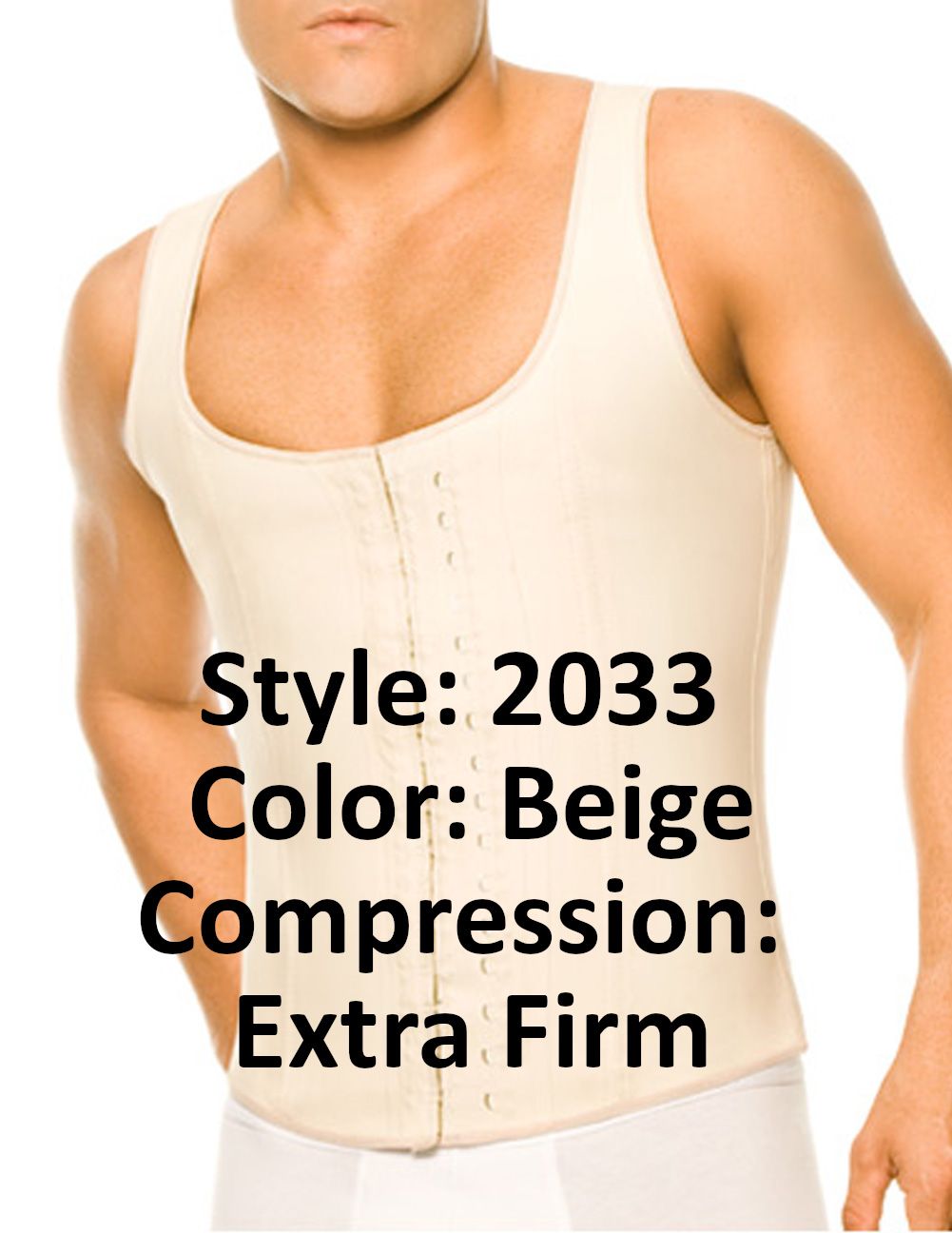 Ann Chery 2033 Latex Men Girdle Body Shaper Beige