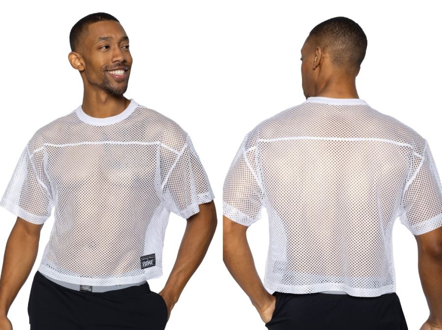 BIKE Athletic BAM134 Short Sleeve Practice Jersey Top Color White