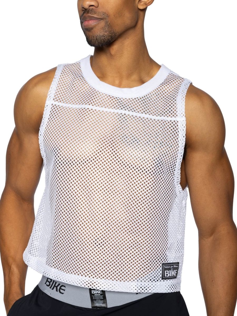 BIKE Athletic BAM135 Elevate Your Training Sleeveless Practice Jersey Color White