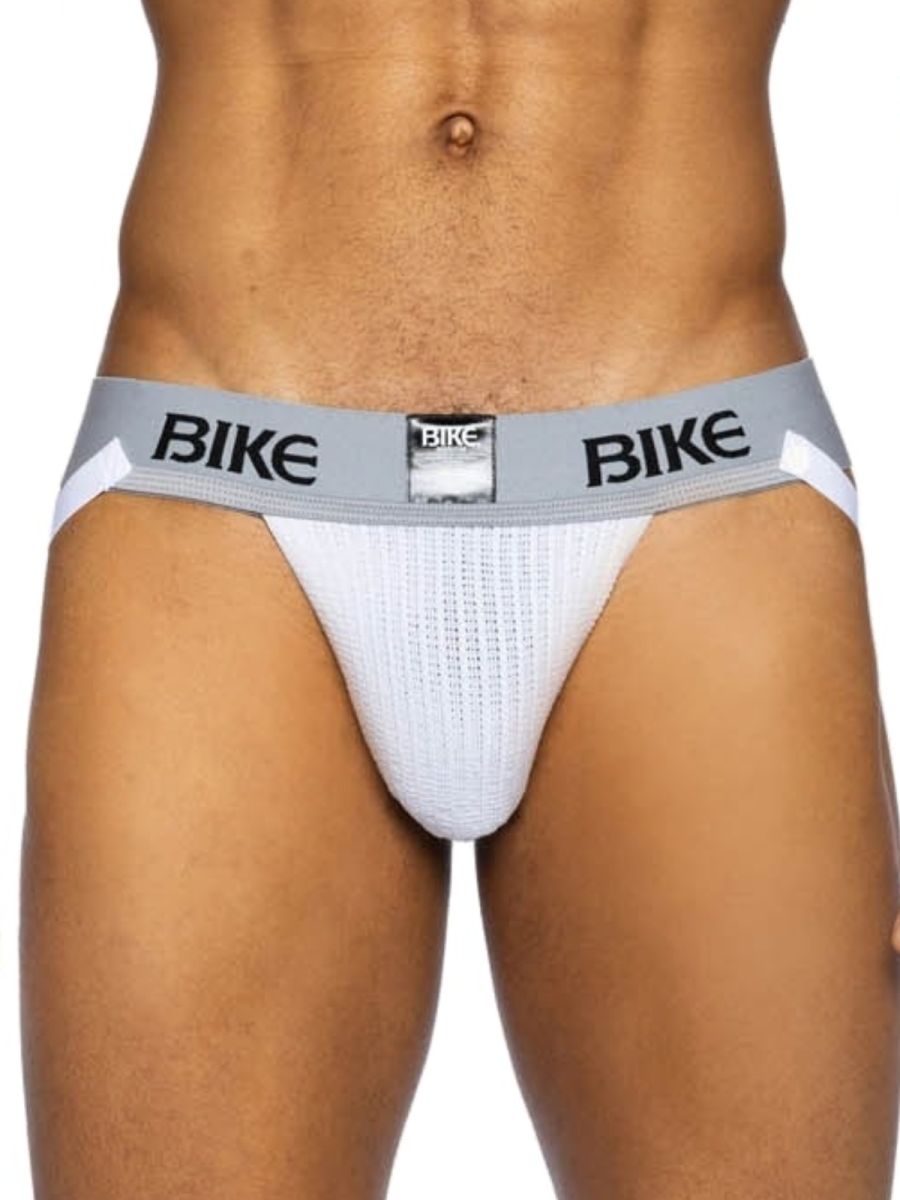 BIKE Athletic BAS304 Classic Jockstrap, a Staple In Mens Athletic Wear Color White