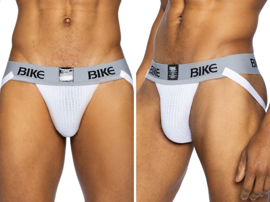 BIKE Athletic BAS304 Classic Jockstrap, a Staple In Mens Athletic Wear Color White