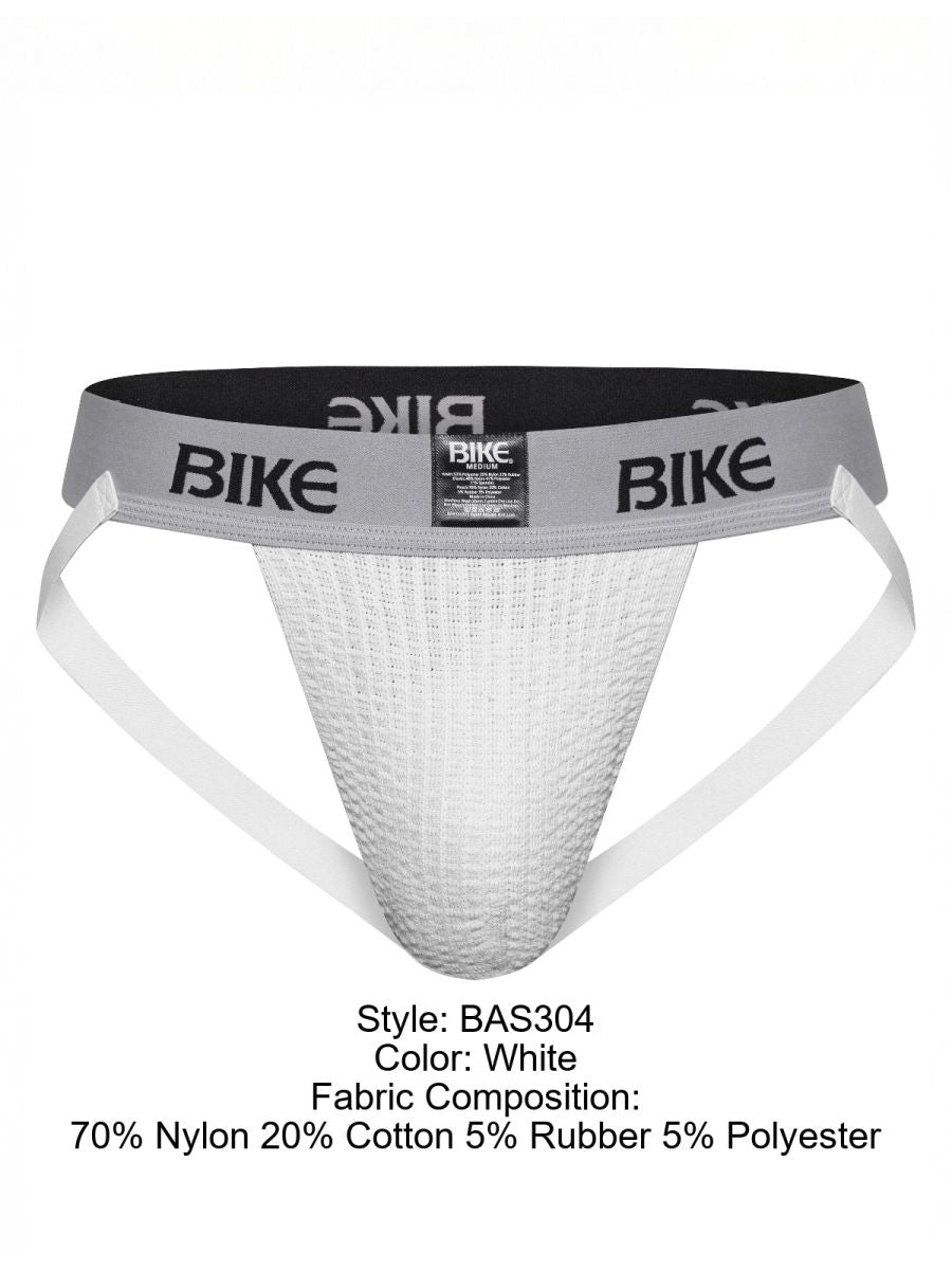 BIKE Athletic BAS304 Classic Jockstrap, a Staple In Mens Athletic Wear Color White