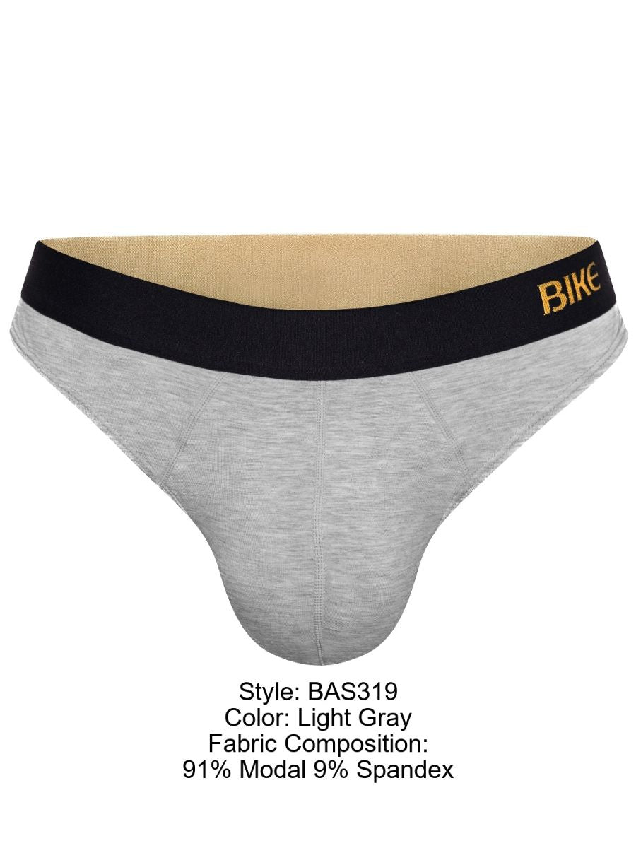 BIKE Athletic BAS319 Active Bold Style Thong for the Modern Man Color Light Gray