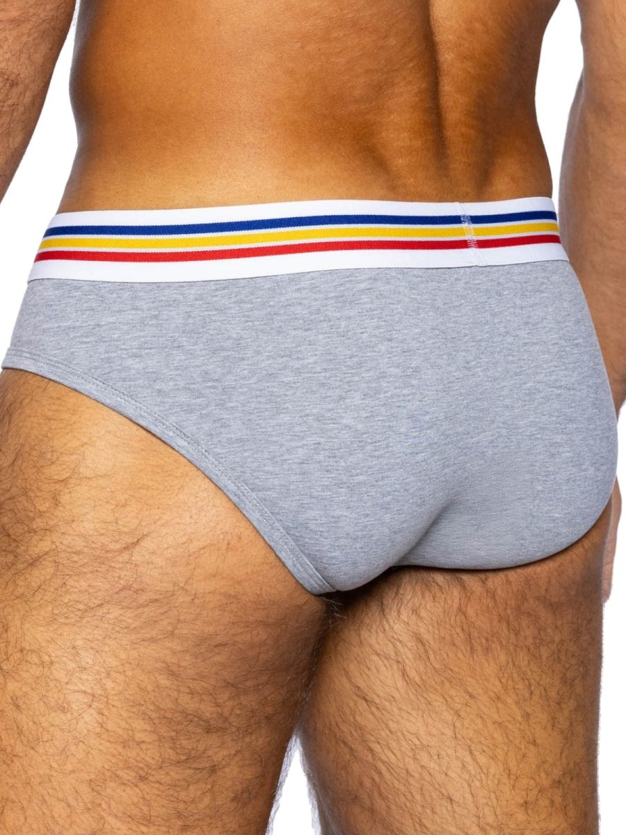 BIKE Athletic BAS327 Stretch Cotton Comfortable Brief Color Gray