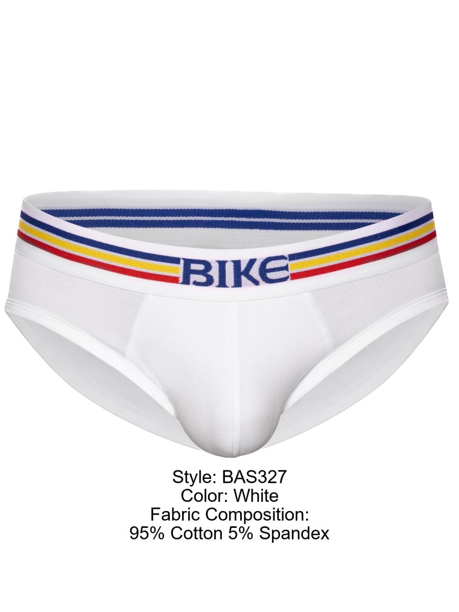 BIKE Athletic BAS327 Stretch Cotton Comfortable Brief Color White