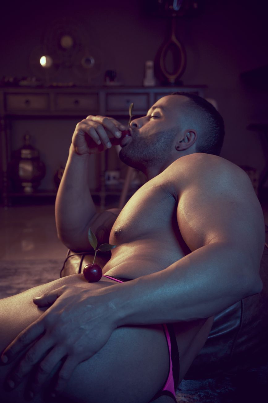 BiteWear BW2023102 Squeeze Papaya Thongs Black Fuchsia