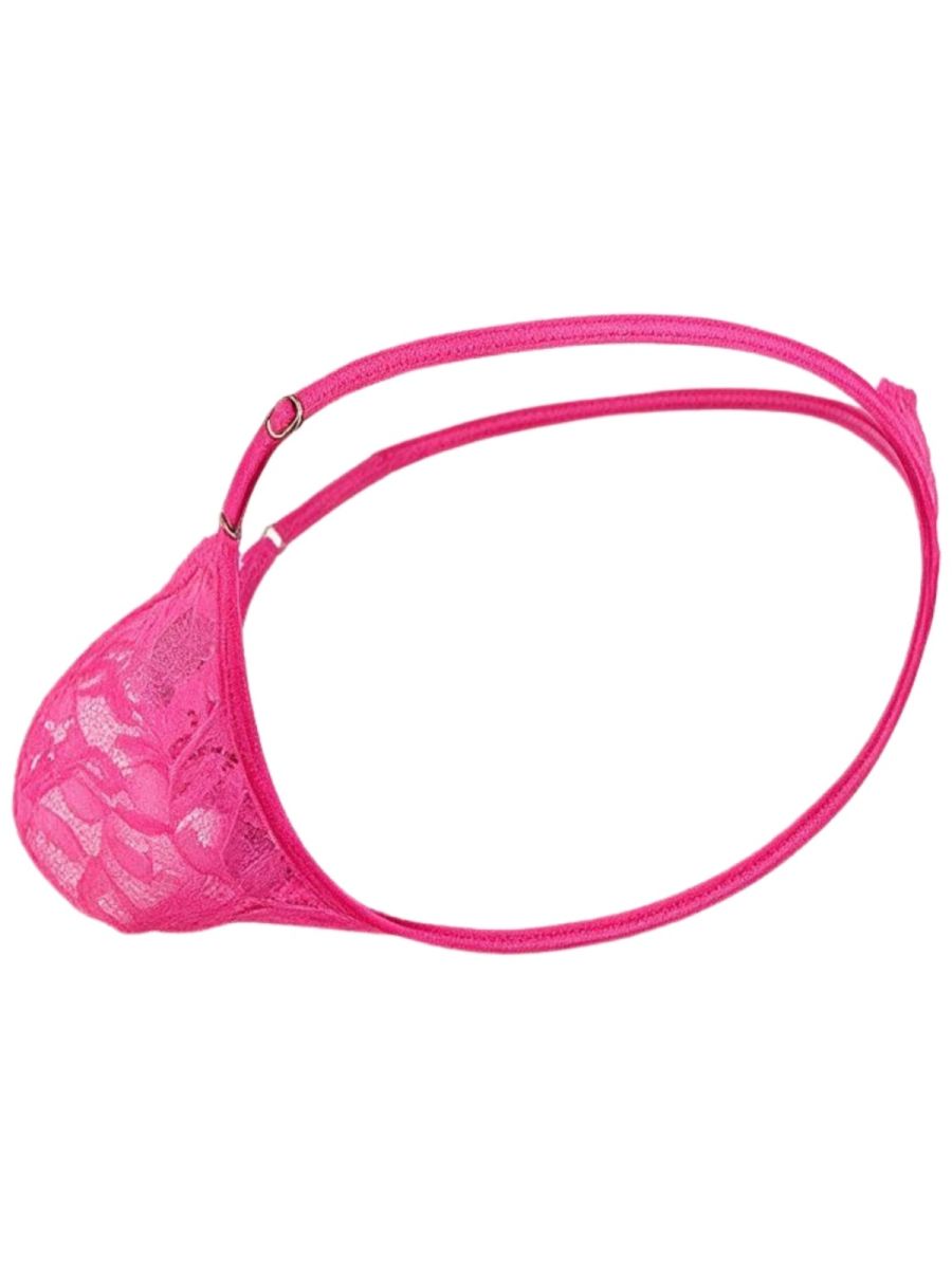 CandyMan 95020 Mens Lace Bold & Enticing Design Thongs Pink