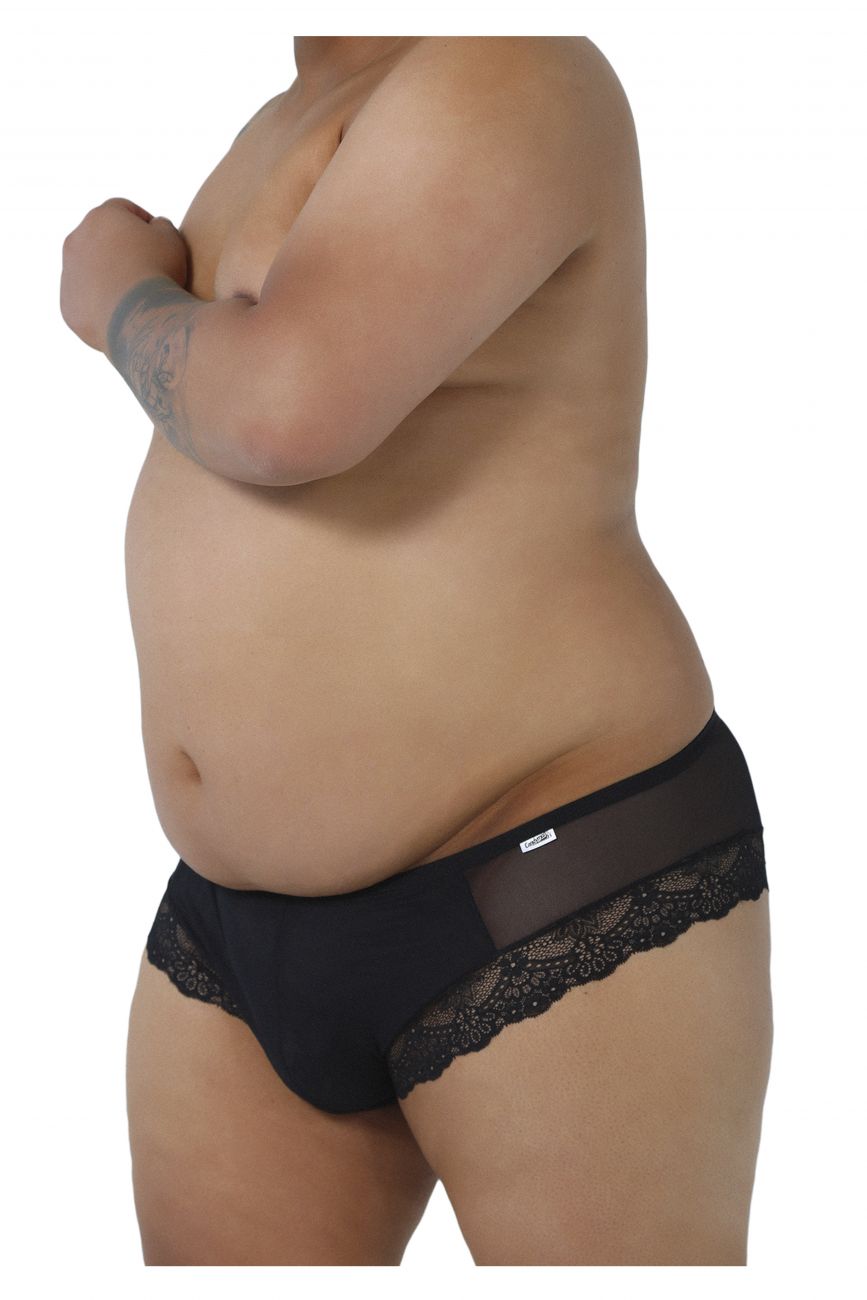 SALE - CandyMan 99462X Lace Briefs Black Plus Sizes