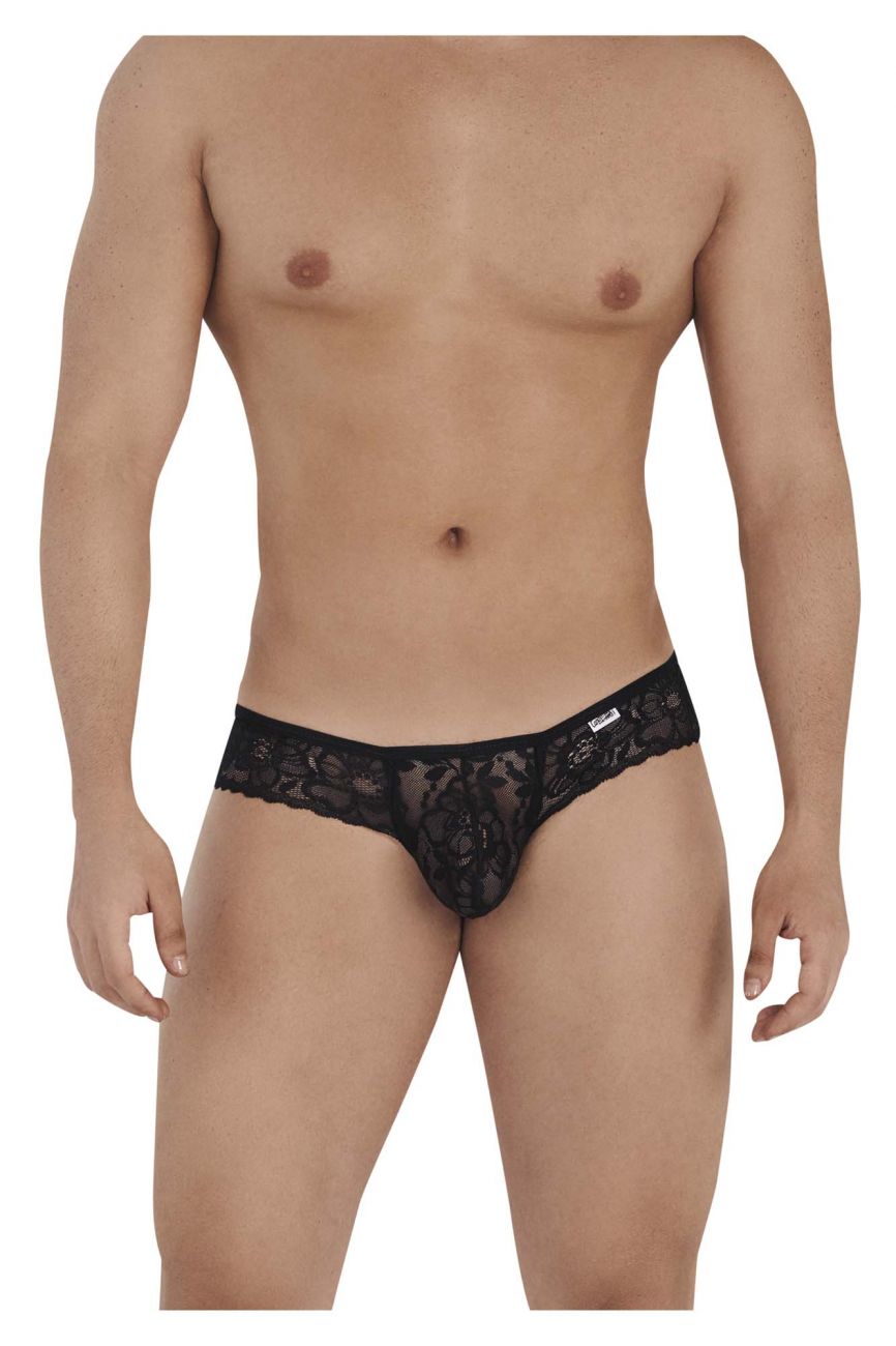 JCSTK - CandyMan 99551 Lace Peekaboo Briefs Black