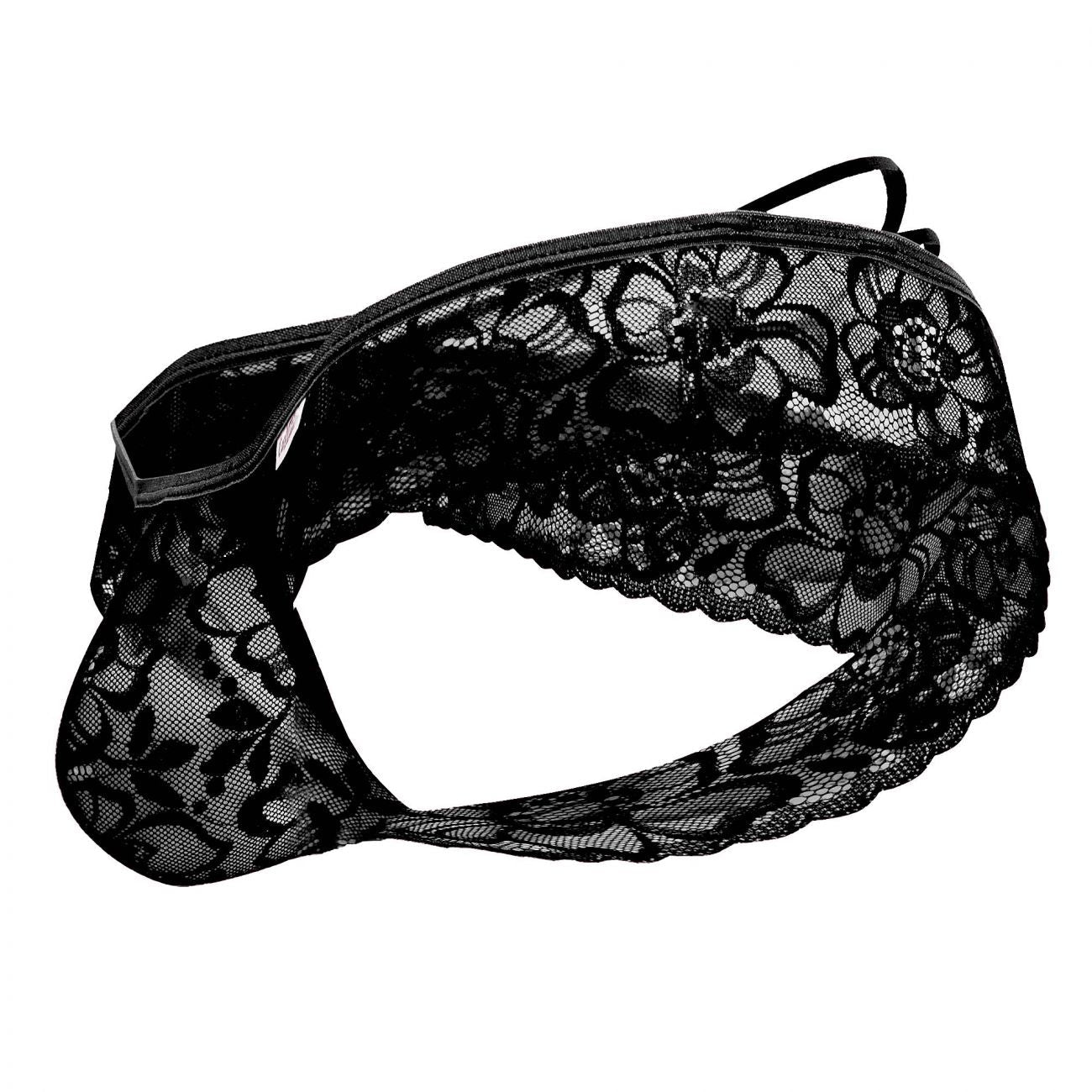 JCSTK - CandyMan 99551 Lace Peekaboo Briefs Black