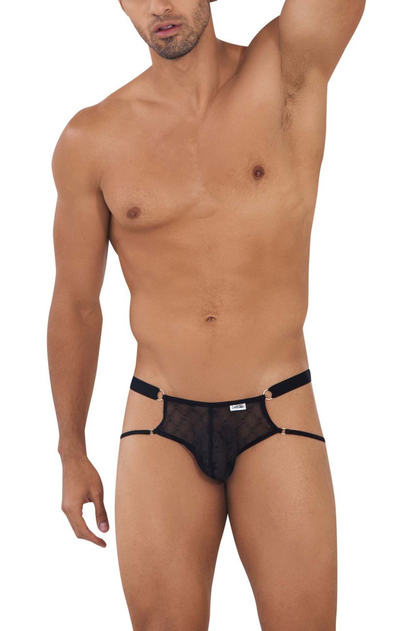 CandyMan 99730 Lace Jockstrap Black