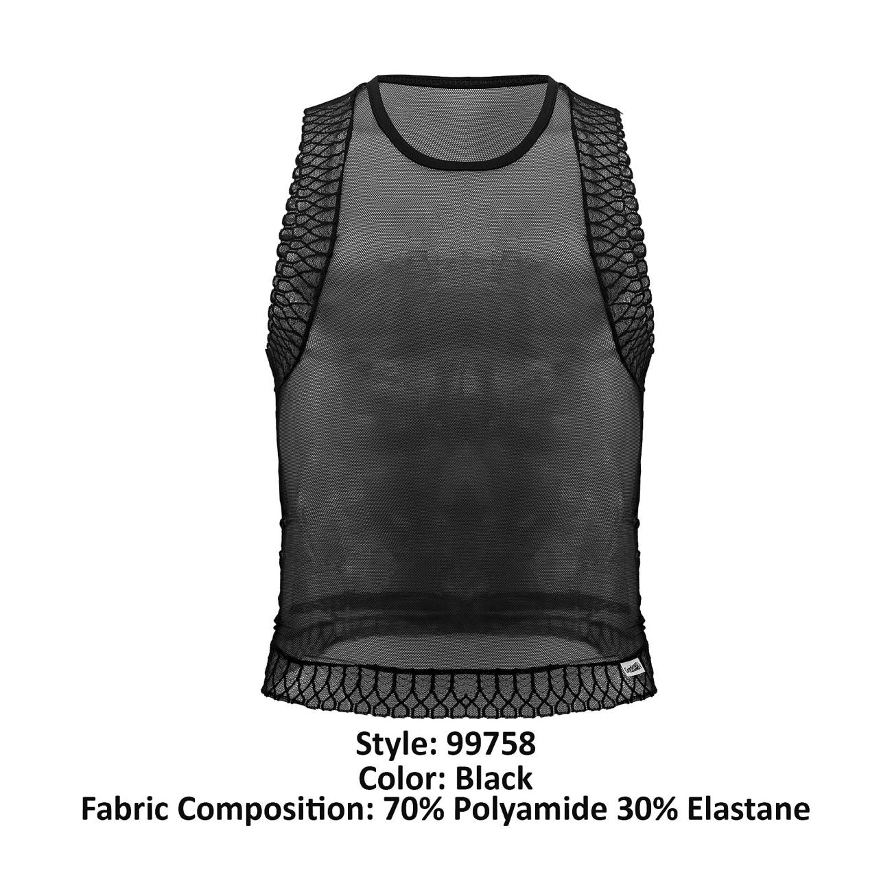 CandyMan 99758 Mesh Tank Top Black