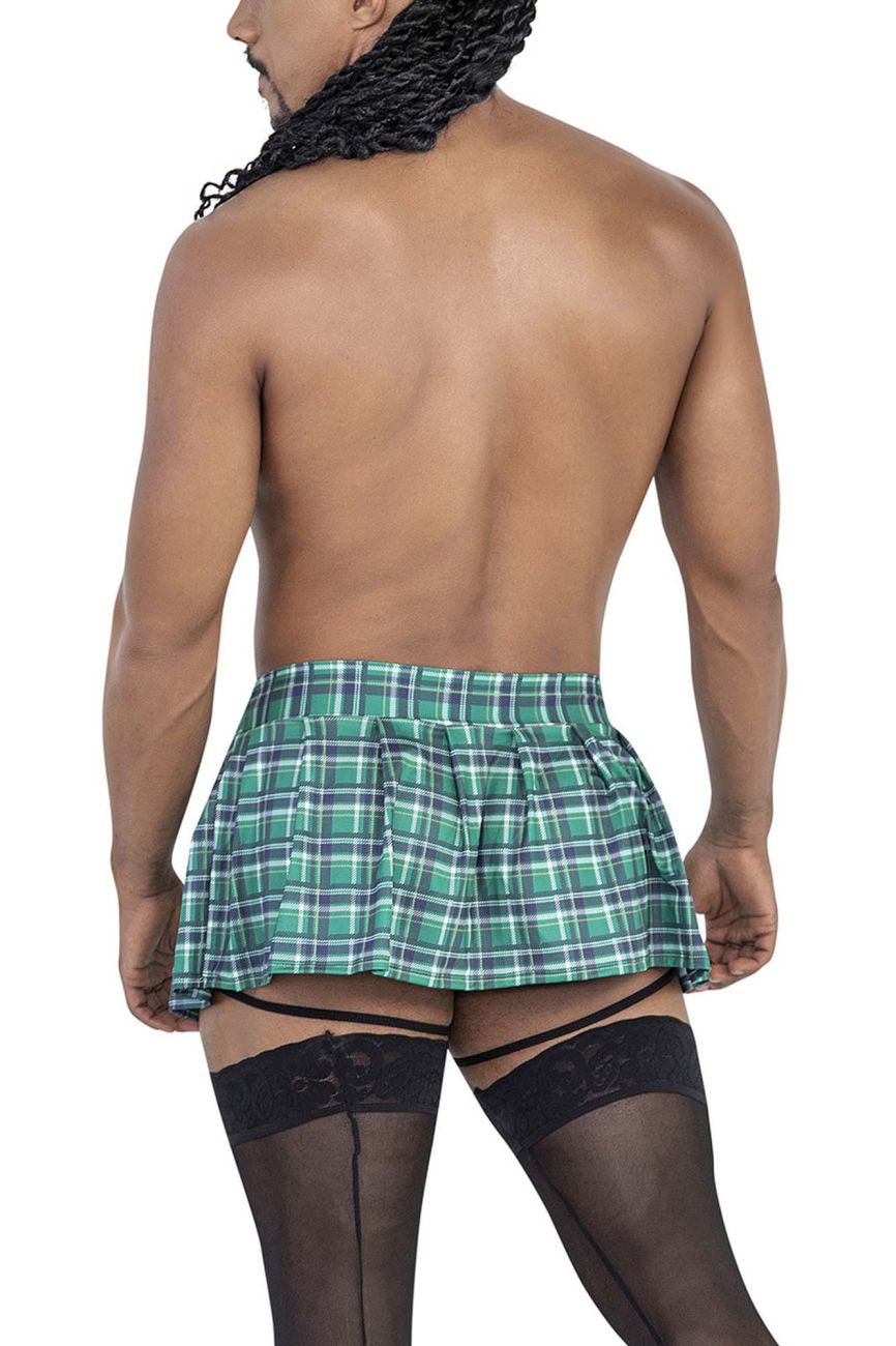 CandyMan 99799 Garter School Girl Skirt Outfit Green