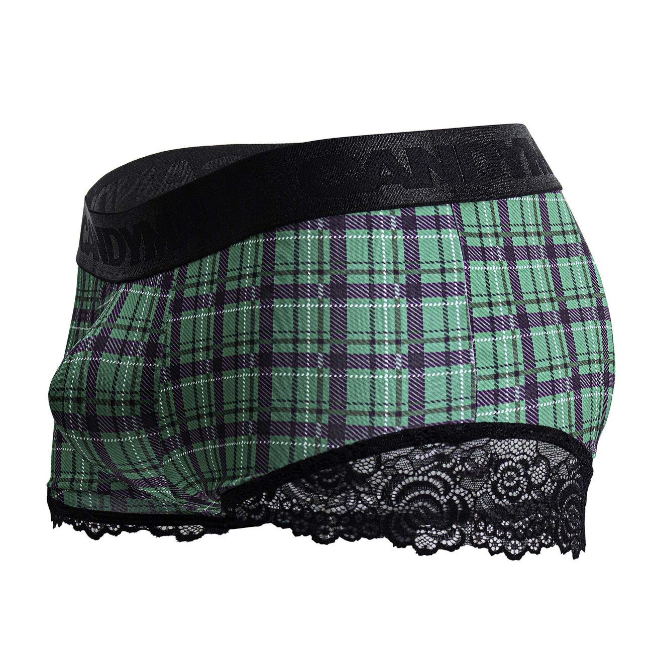 CandyMan 99821 Back to School Trunks Green Plaid