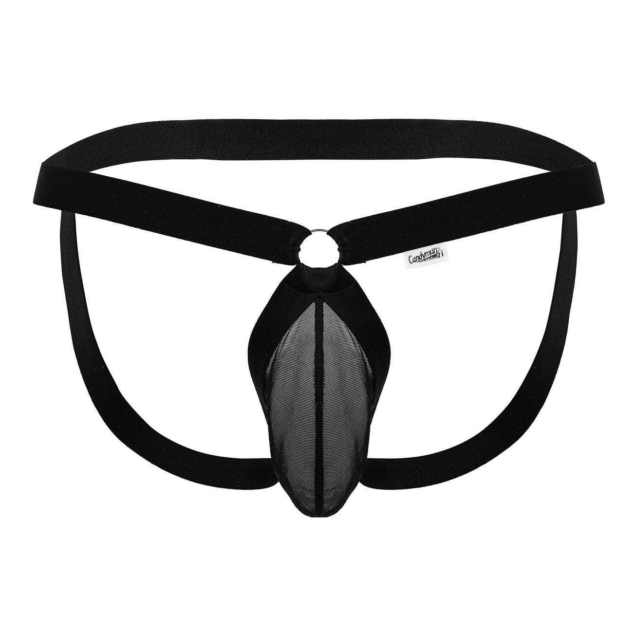 CandyMan 99842 Mens Mesh Jockstrap Black