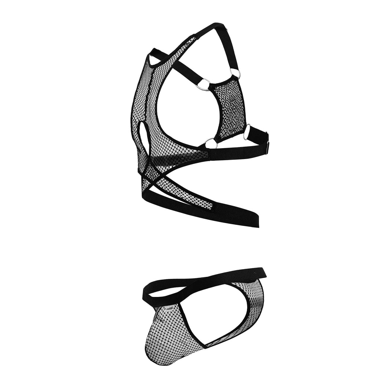 CandyMan 99862 Mens Fishnet Strappy Harness Outfit