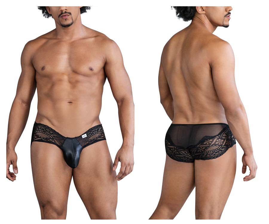 CandyMan 99863 Mens Sexy Lace Briefs Panty Black
