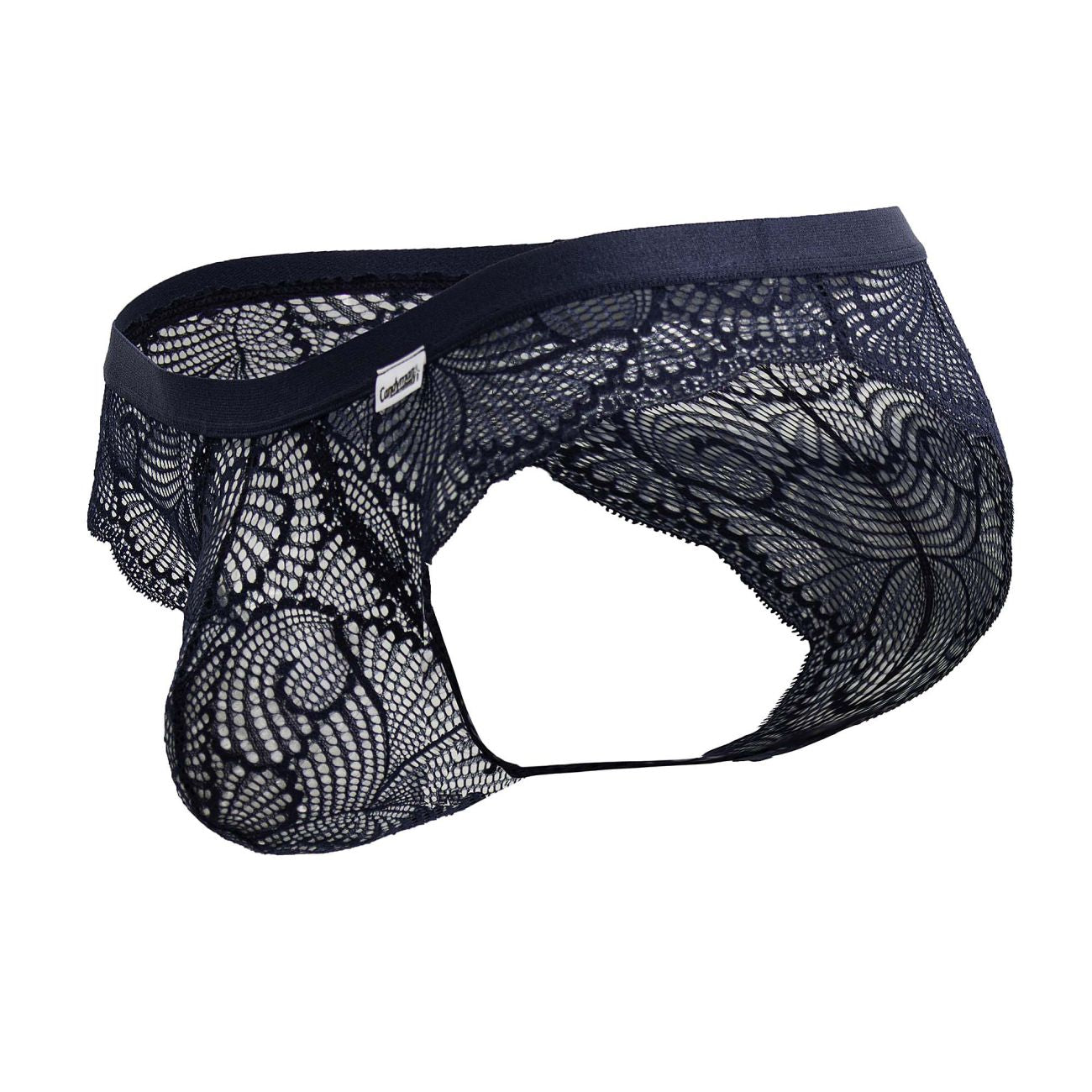 CandyMan 99868 Mens Sexy Lace Briefs Navy
