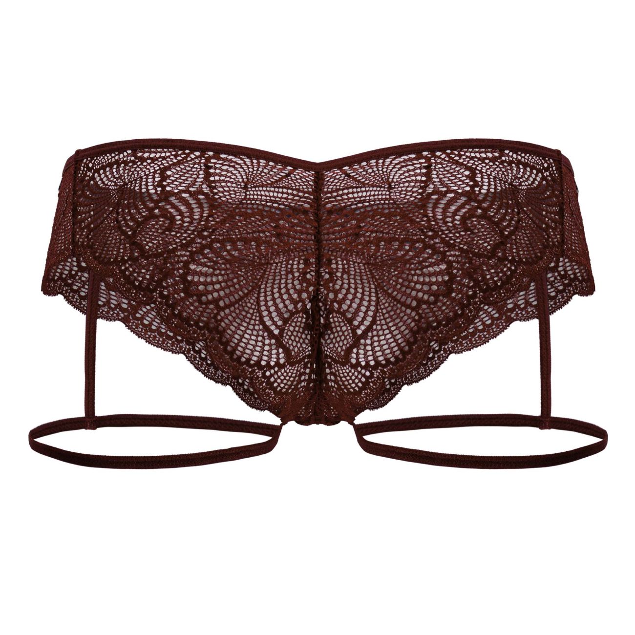 CandyMan 99905 Mens Sexy Garter Lace Briefs Burgundy