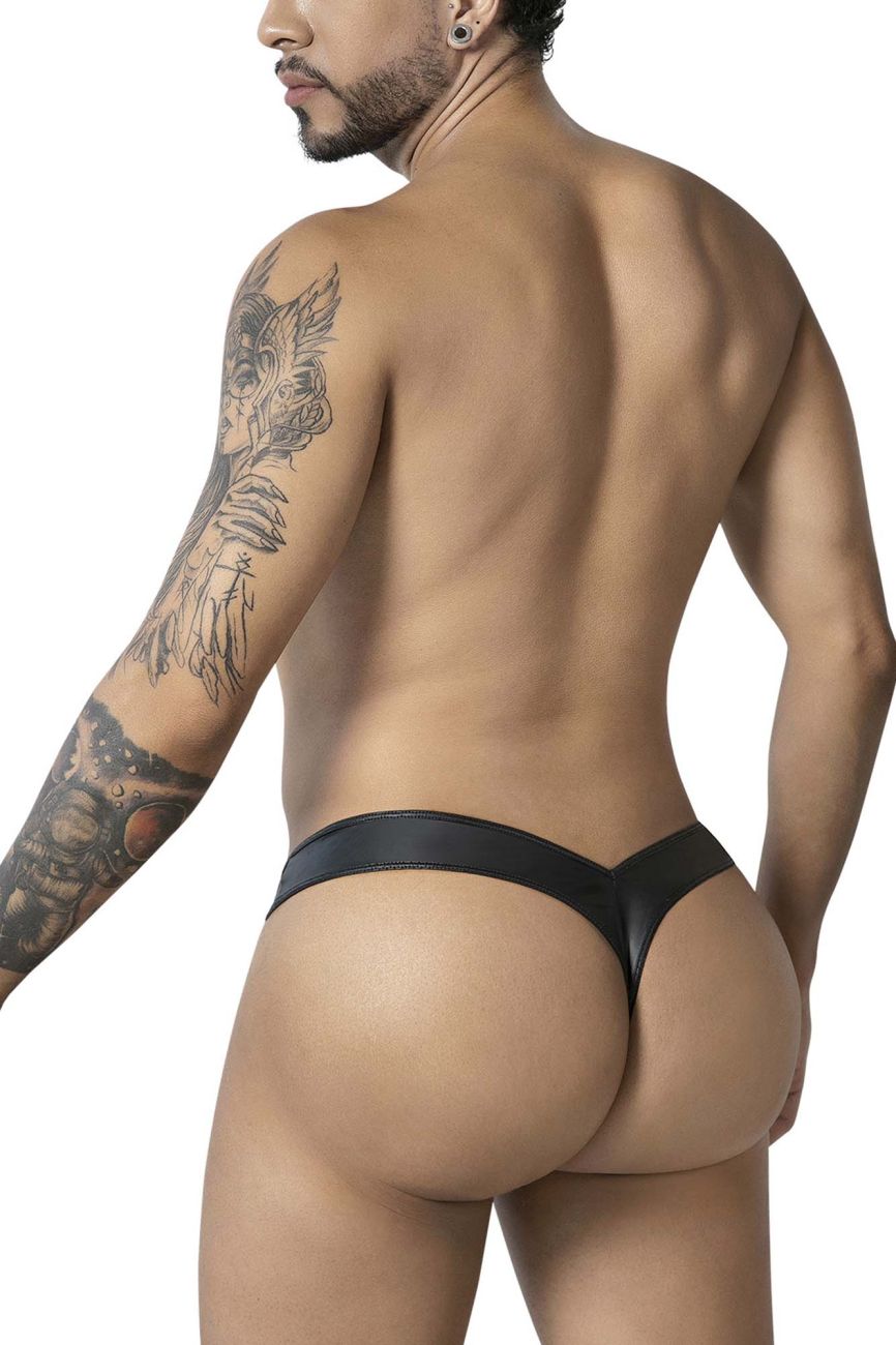 CandyMan 99912 Male Costume Police Thong Black