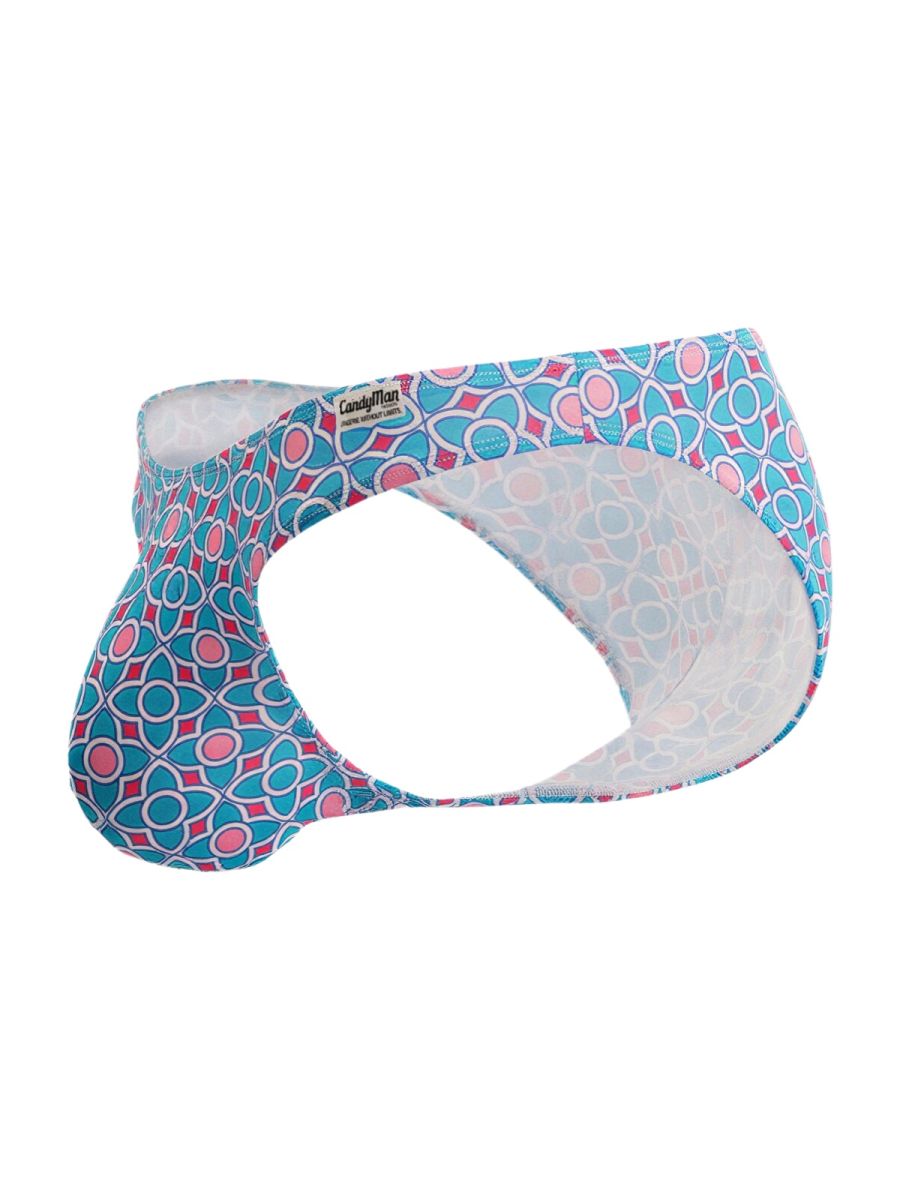 CandyMan 99923 Mens Vacation Energy Bikini Underwear Printed Blue