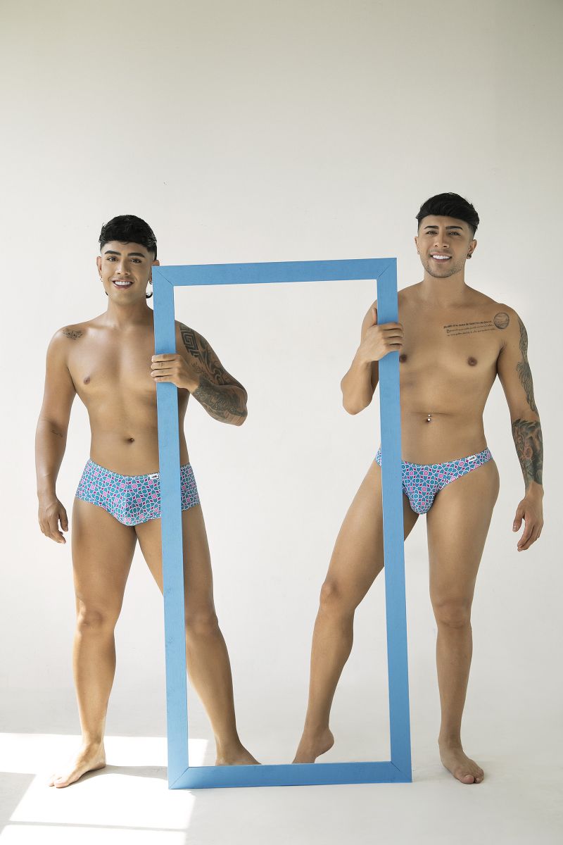CandyMan 99924 Mens Colourful Modern Vibe Thongs Printed Blue