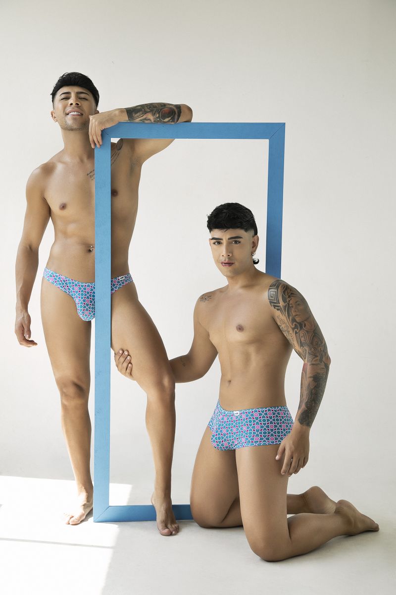 CandyMan 99924 Mens Colourful Modern Vibe Thongs Printed Blue