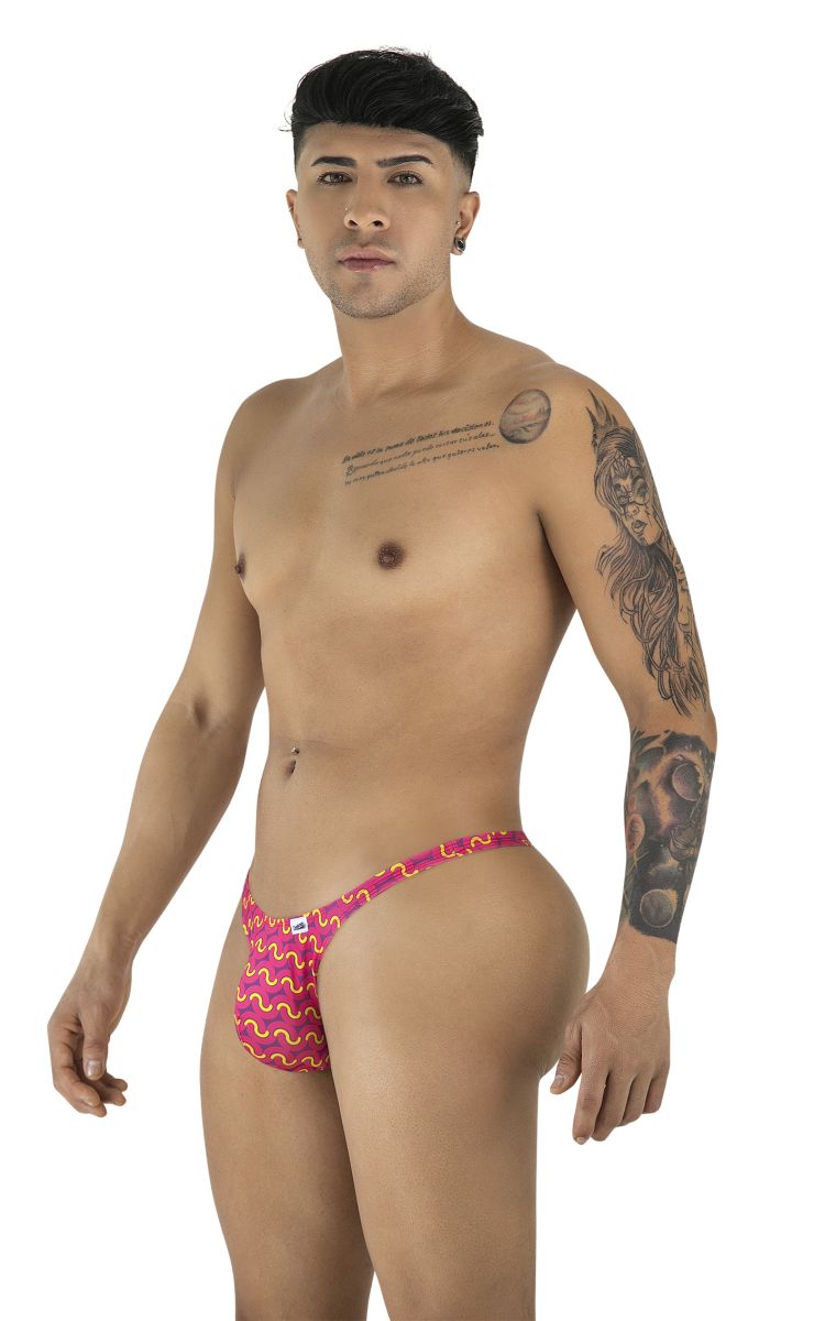 CandyMan 99924 Mens Colourful Modern Vibe Thongs Printed Fuchsia