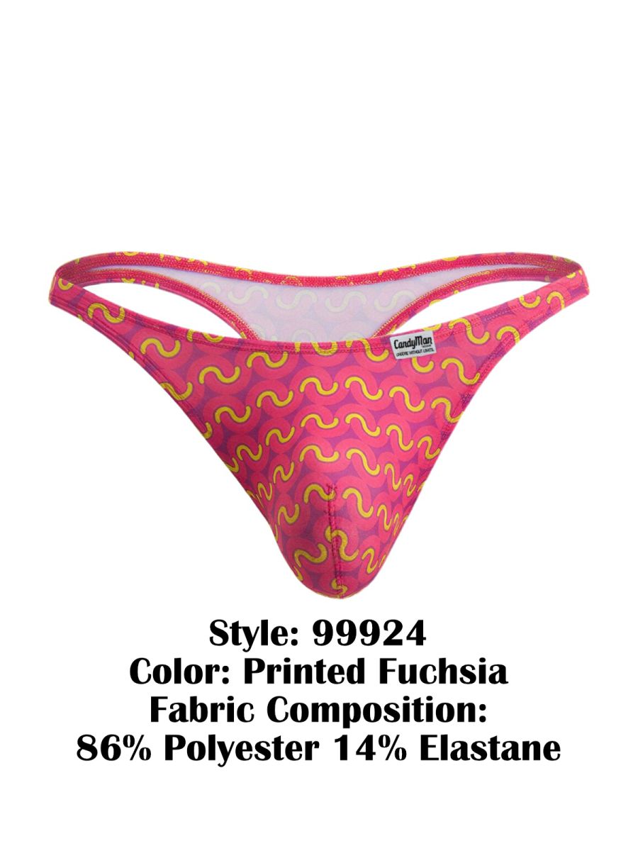 CandyMan 99924 Mens Colourful Modern Vibe Thongs Printed Fuchsia