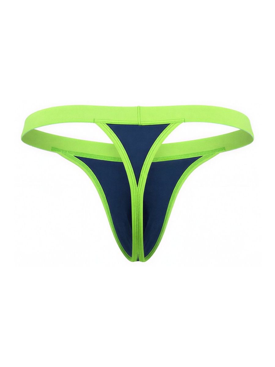 CandyMan 99942 Mens Turn Up the Heat Sporty Thongs Blue & Neon Green