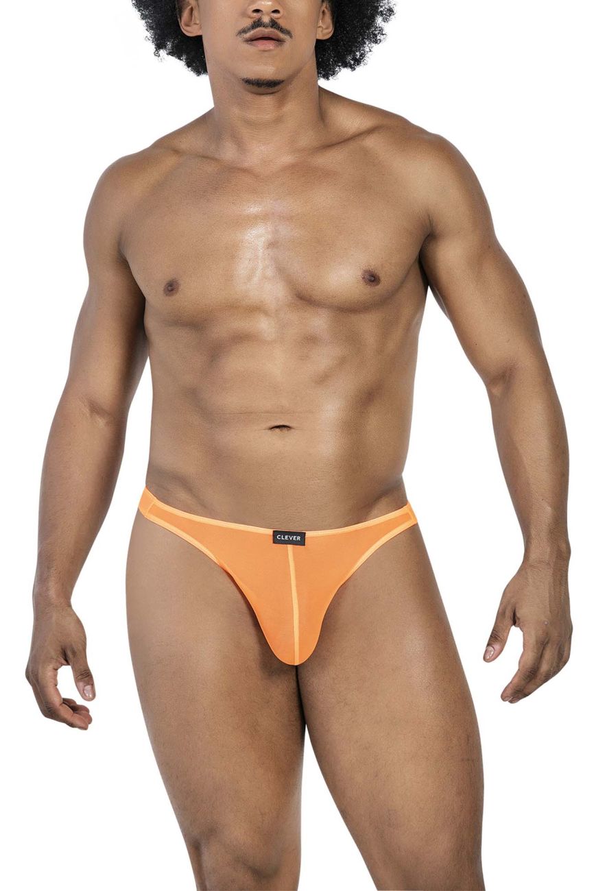 Clever 100008 3PK Australian Latin Thongs Black-Orange-Black
