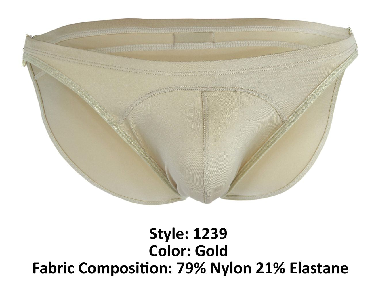 Clever 1239 Eros Bikini with Gold Metal Clip Gold