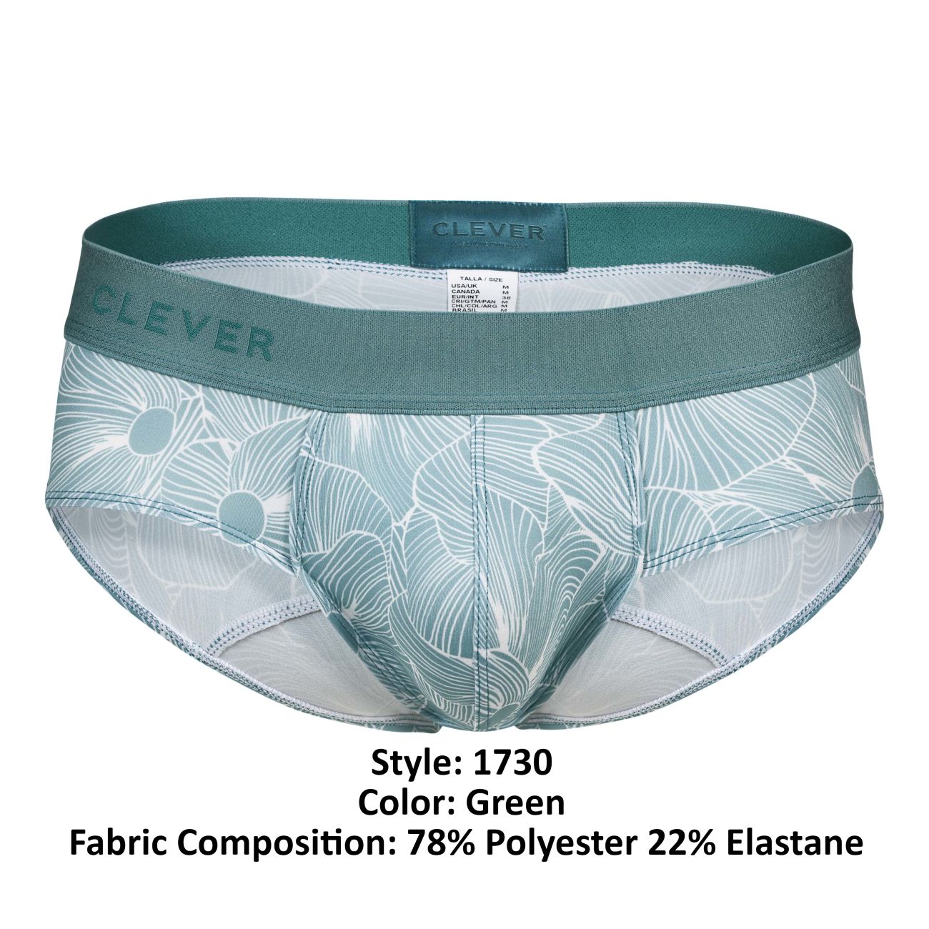 Clever 1730 Rose Briefs Green