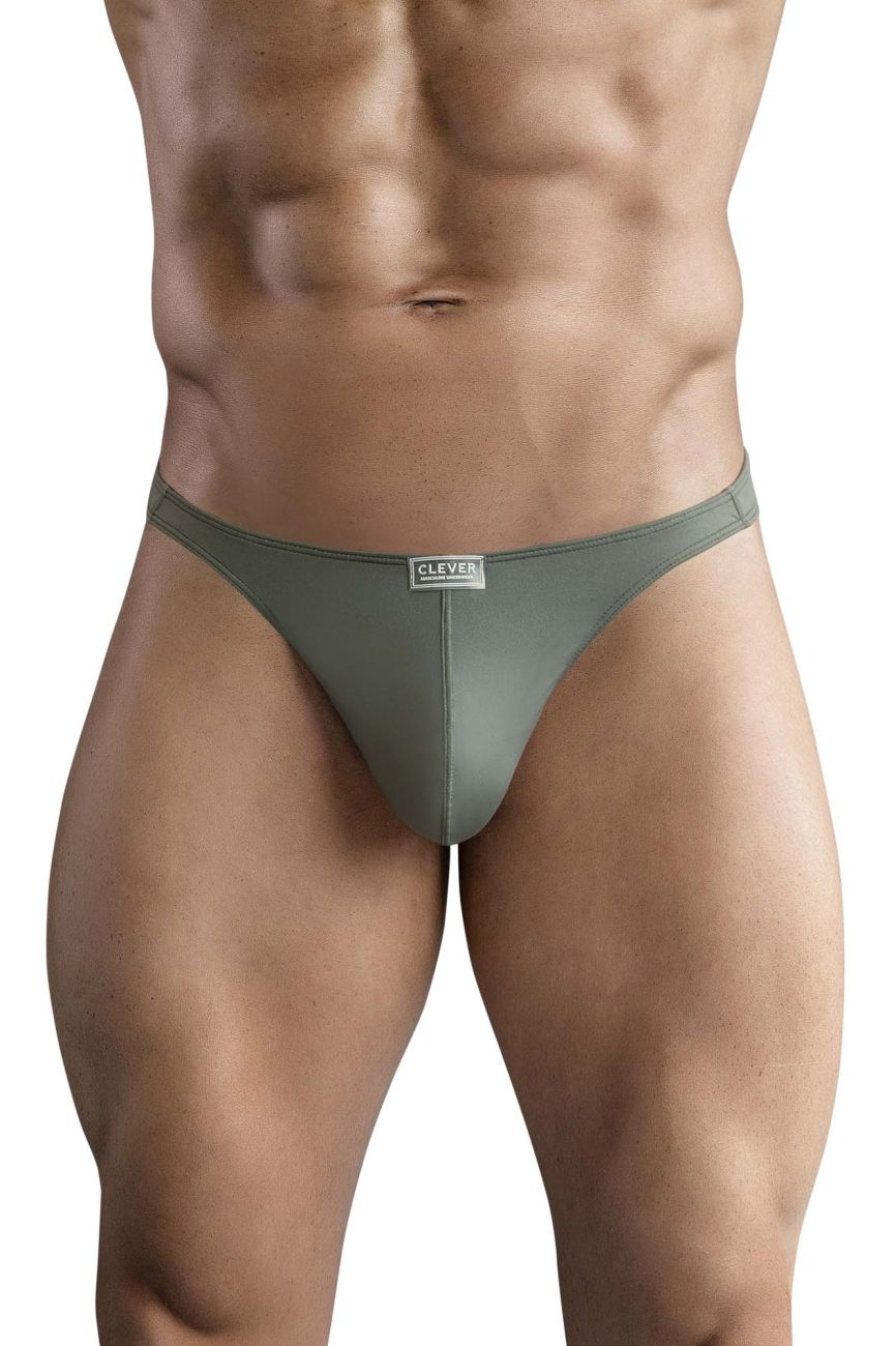 Clever 1745 Optimo Mens Sleek Soft Thong Green