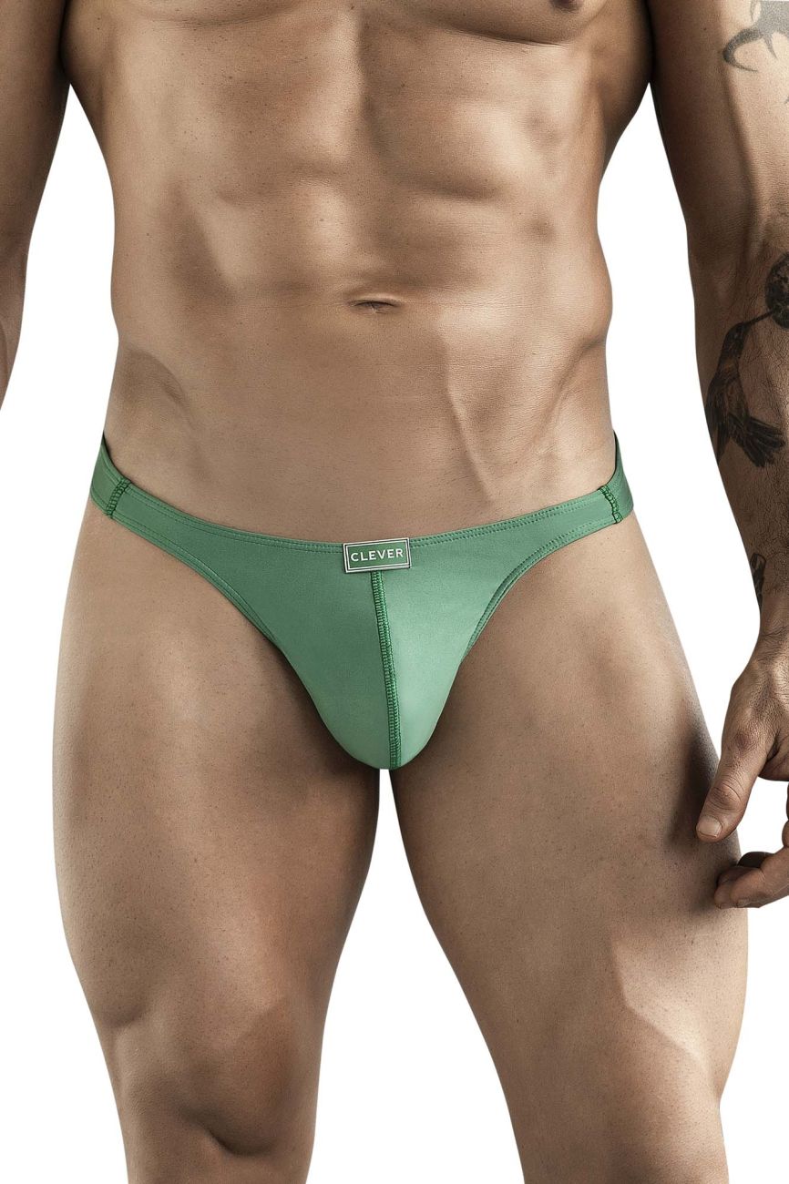 Clever 1773 Cactus Male Sleek Thong Green
