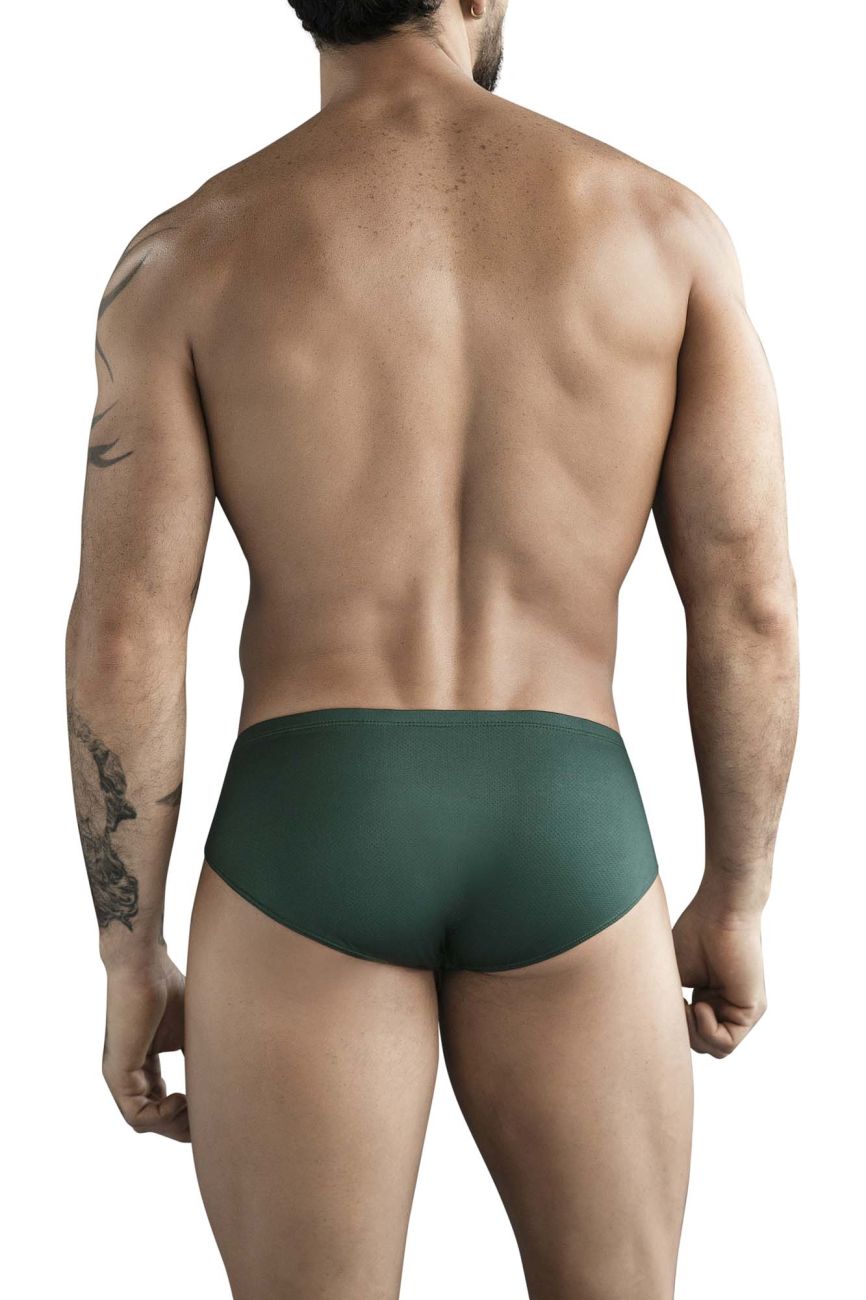 Clever 1775 Optimo Mens Sleek Contoured Pouch Briefs Dark Green