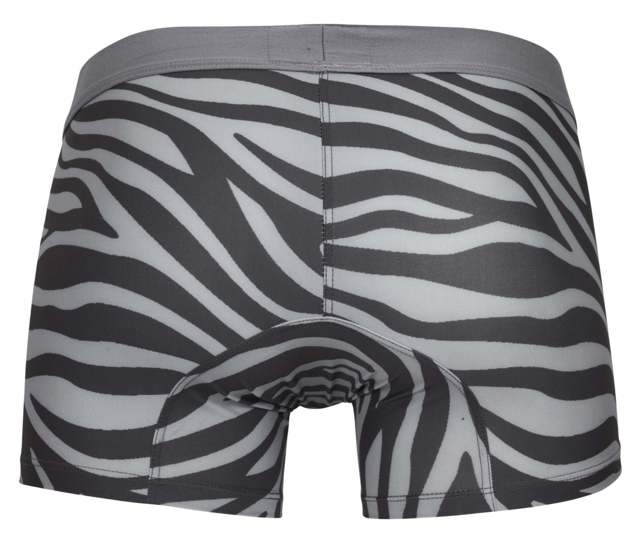 Clever 1800 Cebra Mens Zebra Animal Print Trunks Gray