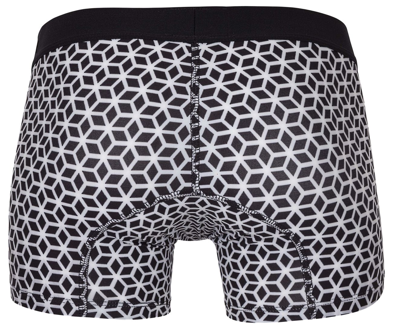 Clever 1854 Cuadricula Male Boxer Trunks White & Black