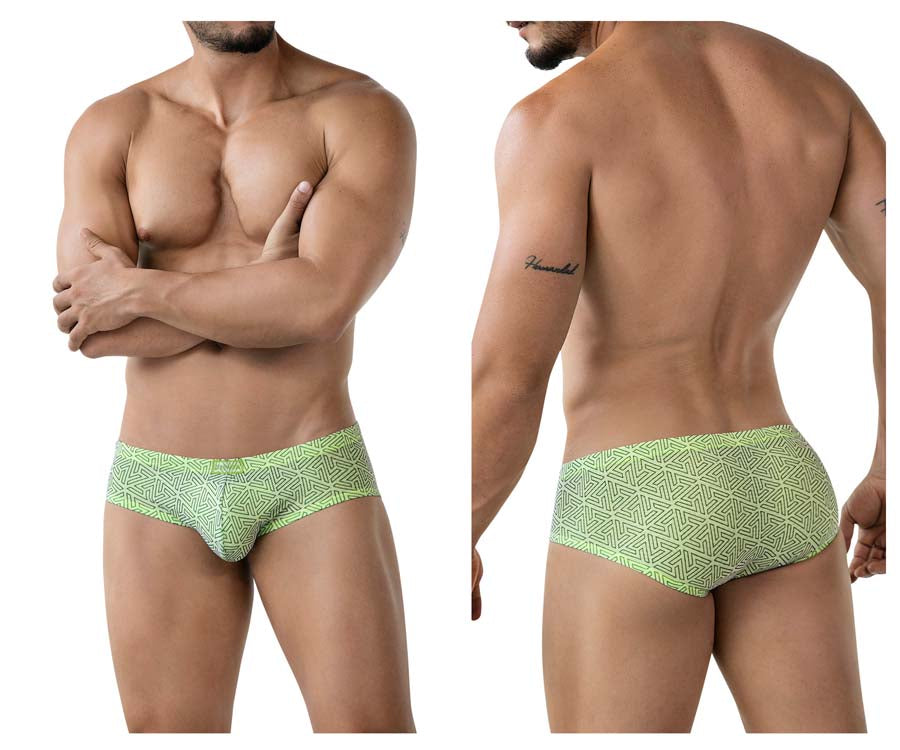 Clever 2017 Mens Stretchy Neon Briefs Green