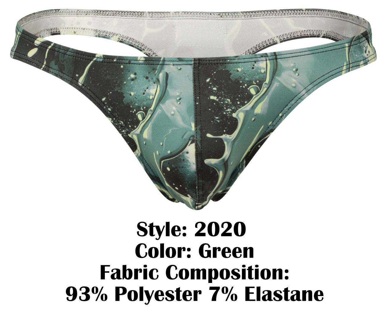Clever 2020 Galia Mens Minimal Cover Thong Green