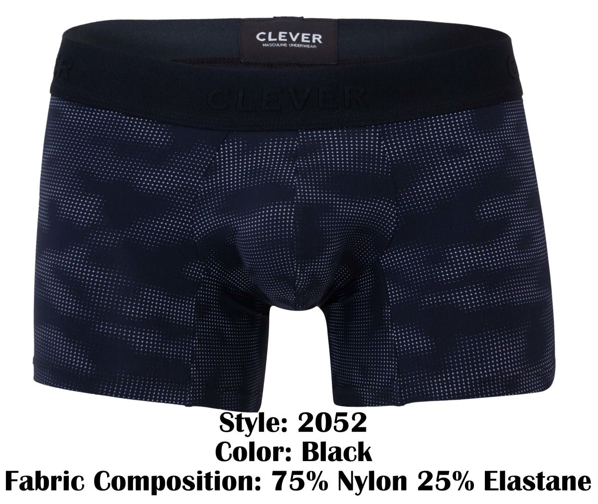Clever 2052 Mens Stealthy Style All Day Comfort Trunks Black