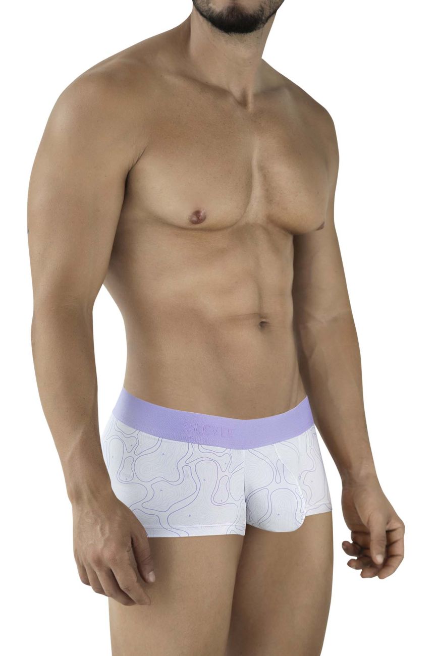 Clever 2056 Maze Mens Sporty Modern Trunks Lilac