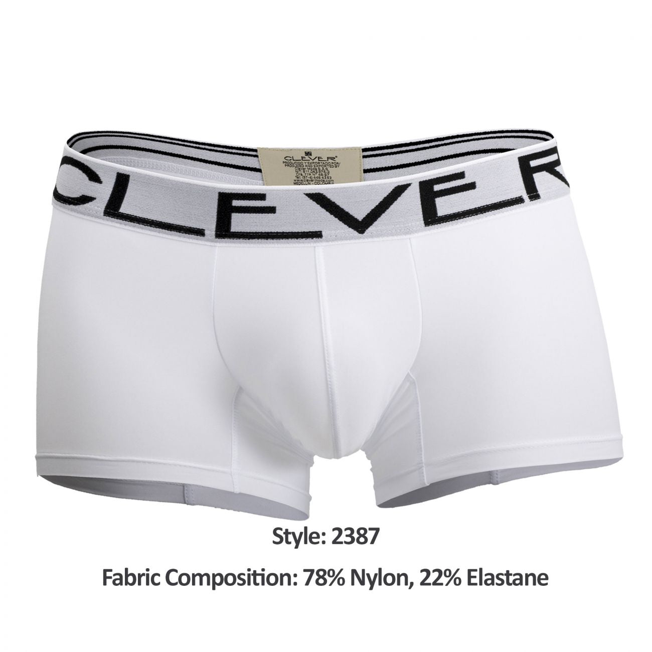 Clever 2387 Sophisticated Boxer Briefs White