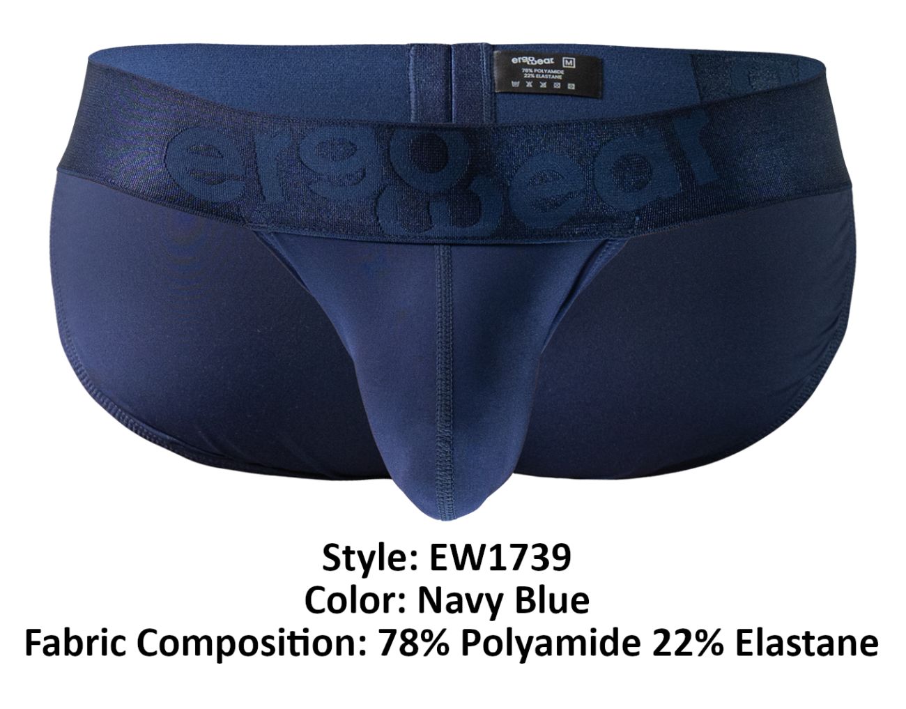 ErgoWear EW1739 MAX BOLDMens Sleek Stretch Bikini Brief NAvy Blue