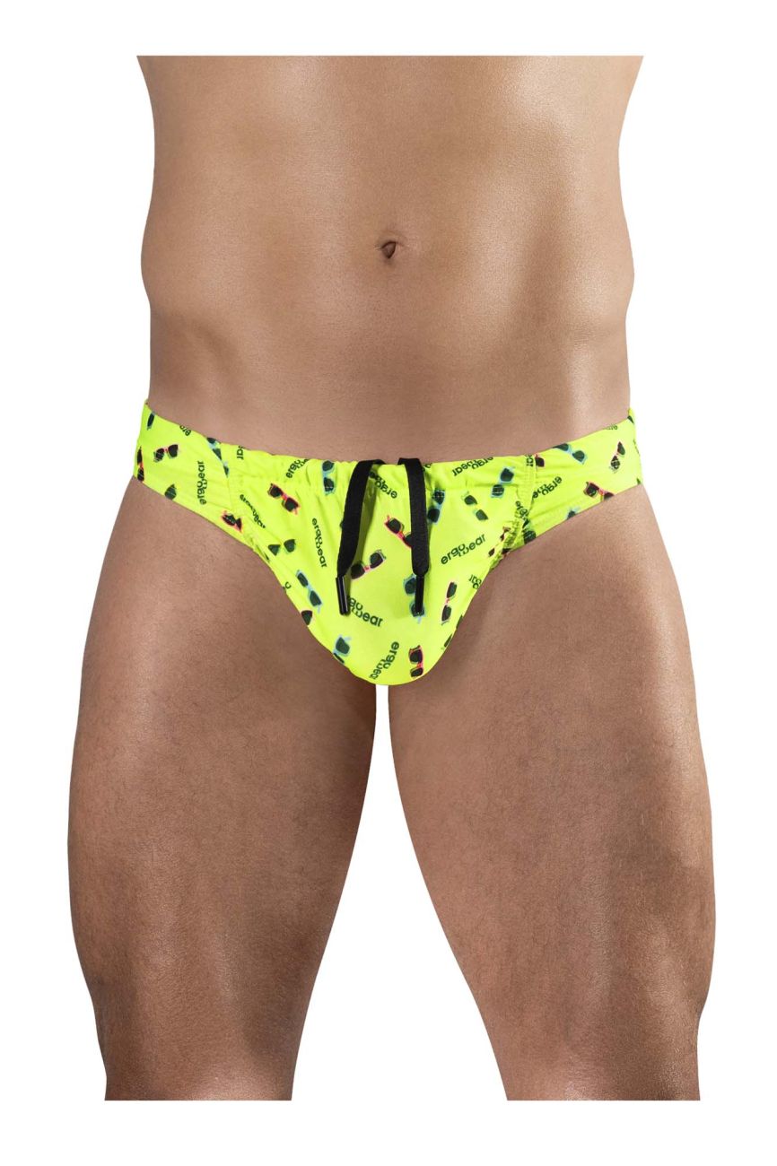 ErgoWear EW1762 FEEL SW Sunglass Print Swim Briefs Bright Yellow