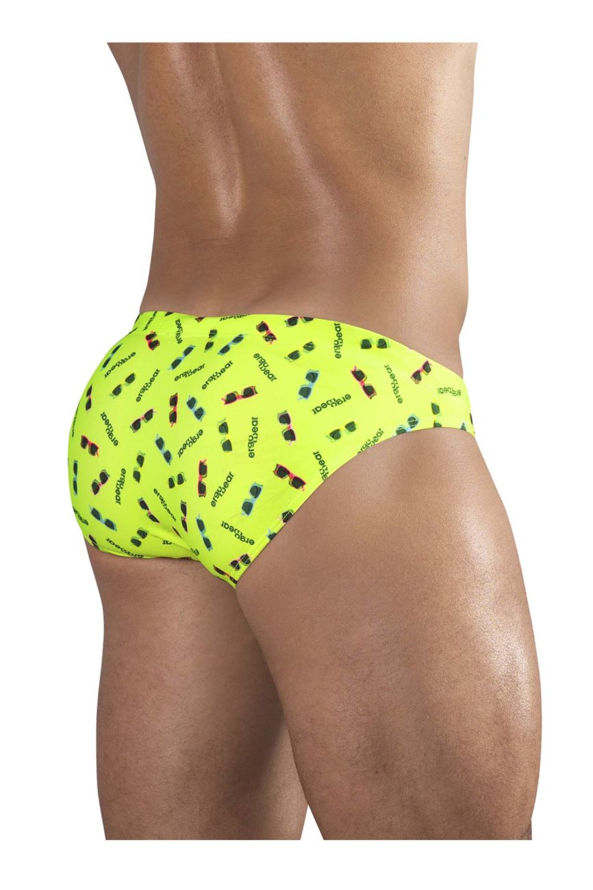 ErgoWear EW1762 FEEL SW Sunglass Print Swim Briefs Bright Yellow
