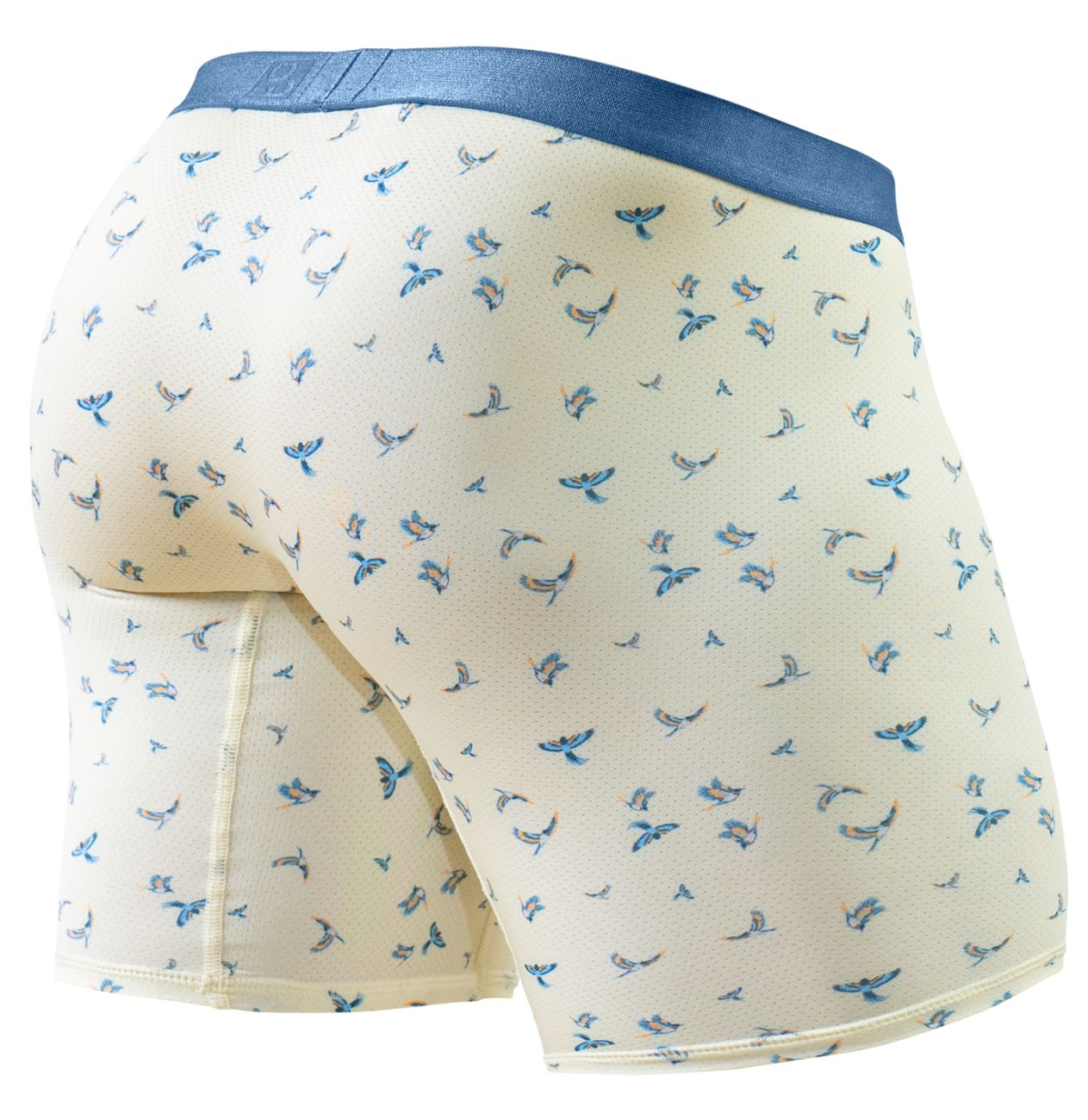 ErgoWear EW1771 SLK SE Male Comfortable Boxer Briefs Vanilla Birds
