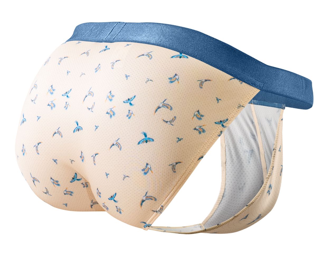 ErgoWear EW1773 SLK SE Male Comfortable Bikini Peach Birds