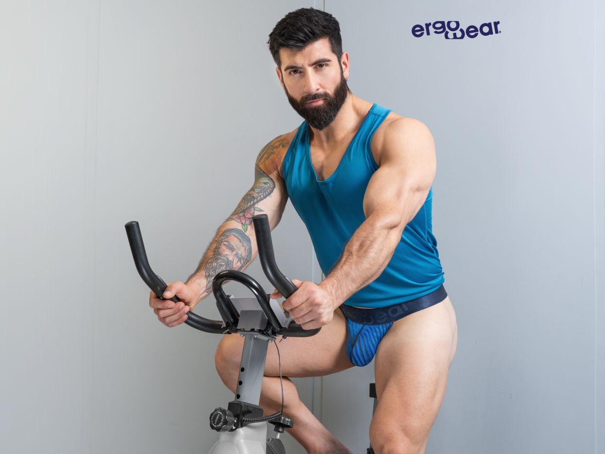ErgoWear EW1817 MAX BOLD SE Mens Hug Your Body Bikini Mid Blue